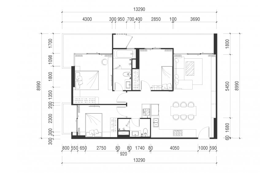 Căn hộ 3PN 116m2, trục Vành Đai 2 Thủ Đức, TT 50% nhận nhà, giá CHỈ 48tr/m2